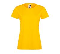Fruit of the Loom Womens Lady-Fit Sofspun Short Sleeve T-Shirt (XL) (Sunflower)