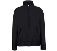 Fruit of the Loom Women's Lady Fit Sweat Jacket - Black - Black - 12 UK