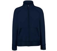 Fruit of the Loom Women's Lady Fit Sweat Jacket - Deep Navy - Deep Navy - 8 UK