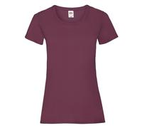Fruit of the Loom Women's Lady Fit T-Shirt in Burgundy | Size: Medium Fruit Of The Loom Burgundy M