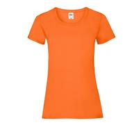 Fruit of the Loom Women's Lady Fit T-Shirt in Orange | Size: Small Fruit Of The Loom Orange S