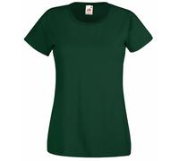 Fruit of the Loom Women's Lady-Fit Valueweight Short Sleeve T-Shirt in Bottle Green | Size: Medium Fruit Of The Loom Bottle Green M