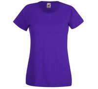 Fruit of the Loom Women's Lady-Fit Valueweight Short Sleeve T-Shirt in Purple | Size: Small Fruit Of The Loom Purple S