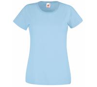 (2XL, Sky Blue) Fruit Of The Loom Ladies/Womens Lady-Fit Valueweight Short Sleeve T-Shirt (Pack Of 5)