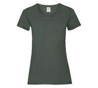 Fruit of the Loom Women's Lady-Fit Valueweight Short Sleeve T-Shirt Set of 5 in Bottle Green | Size: XL Fruit Of The Loom Bottle Green XL