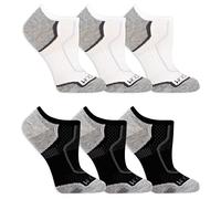 Fruit of the Loom Women's Lightweight Coolzone No Show Socks (6 Pack), White Assorted, 3.5-9 UK