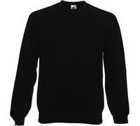 Fruit of the Loom Women's Men's Long Sleeve Sweat Jacket - black - Small