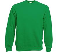 Fruit of the Loom Women's Men's Long Sleeve Sweat Jacket - green - XL
