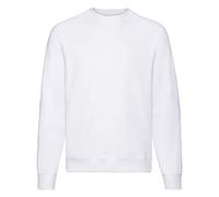 Fruit of the Loom Women's Men's Long Sleeve Sweat Jacket - white - (L)