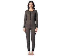 Fruit of the Loom Womens Micro Waffle Premium Thermal Union Suit, Cheetah Print, XS-S