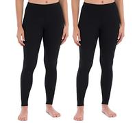 Fruit of the Loom Women's Micro Waffle Thermal Bottom Pajama, Black/Black, Large