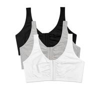 Fruit of the Loom Women's Multi-Pack Front Close Sports Bra Full Coverage Bra (Pack of 2)