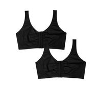 Fruit of the Loom Women's Multi-Pack Front Close Sports Bra Full Coverage Bra (Pack of 2)