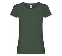 Fruit of the Loom Women's Original T. T-Shirt, Bottle Green, 12 (Manufacturer Size:Medium)