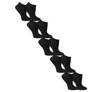 Fruit of the Loom Women's Pack No Show Socks, Black, Shoe Size: 4-10