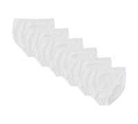 Fruit of the Loom Women's Plus Fit for Me White Cotton Brief Underwear (6 Pack)