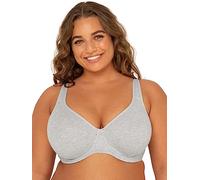 Fruit of the Loom Women's Plus-Size Cotton Unlined Underwire Bra Full Coverage, Opaque, Grey, 40F