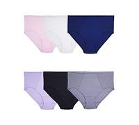 Fruit of the Loom Women's Plus Size Underwear, Designed Curves, Brief-Flexible Fit-Assorted, 10 (Pack of 6)