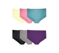 Fruit of the Loom Women's Plus Size Underwear, Designed to Fit Your Curves, Assorted Micromesh Brief (6 Pack), 14 (Pack of 6)