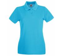 Fruit of the Loom Women's Polo Shirt Azure Blue XS