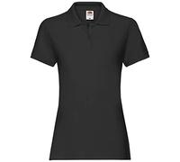 Fruit of the Loom Women's Polo Shirt Black Black X-Large