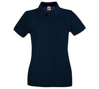 Fruit of the Loom Women's Polo Shirt blue dark blue Medium