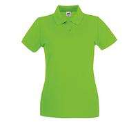 Fruit of the Loom Women's Polo Shirt Short-Sleeve, Womens Men, lime, Small