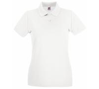 Fruit of the Loom Women's Polo Shirt white Bianco Small