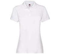 Fruit of the Loom Women's Polo Shirt, White, Large, Short-Sleeve, Classic Style, Model # [Model Number]