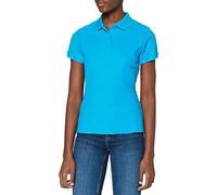 FRUIT OF THE LOOM Women's Premium Polo Shirt, Azure, S UK