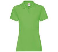 FRUIT OF THE LOOM Women's Premium Polo Shirt, Lime, L UK