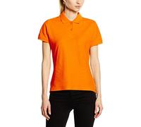FRUIT OF THE LOOM Women's Premium Polo Shirt, Orange, XS UK