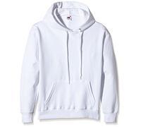 Fruit of the Loom Women's Pull-over Classic Hooded Sweat, White, 14 (Manufacturer Size:Large)