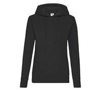 FRUIT OF THE LOOM Women's Pull-over Classic Hooded Sweatshirt Clasic, Black, XXL UK