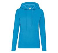Fruit of the Loom Women's Pull-over Classic Hooded Sweatshirt Clasic, Blue (Blue), S UK