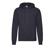 FRUIT OF THE LOOM Women's Pull-over Classic Hooded Sweatshirt Clasic, Blue (Deep Navy), XS UK