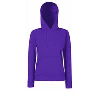 Fruit of the Loom Women's Pull-over Classic Hooded Sweatshirt Clasic, Purple, XS UK