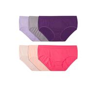 Fruit of the Loom Women's Seamless Underwear Multipack, Nylon-Low Rise Brief-6 Pack-Colors May Vary, 8 (Pack of 6)