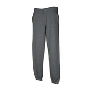 Fruit of the Loom - Men's Jogging Bottoms, 1 x Darkheather Elastisch + 1 HL Kauf Notizblock, L
