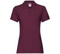 Fruit Of The Loom Women's Short Sleeve Polo Shirt - Red - Xl