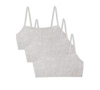 Fruit of the Loom Women's Spaghetti Strap Cotton Sports Bra-All-Day Comfort, Opaque, Grey/Grey/Grey, 38 (Pack of 3)