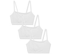 Fruit of the Loom Women's Cotton Pullover Sport Bra (Pack of 3), White/White/White, 32