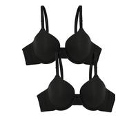 Fruit of the Loom Women's T-Shirt Bra, Black Hue/Black Hue, 36B