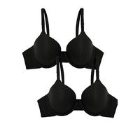 Fruit of the Loom Women's T-Shirt Bra, Black Hue/Black Hue, 38D