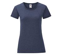 Fruit of the Loom Women's T-Shirt, Navy Blue Heather, XS