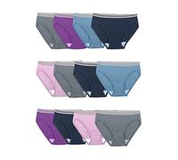Fruit of the Loom Women's Tag Free Cotton Bikini Panties, 12 Pack - Assorted Heathers, 9
