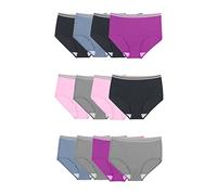 Fruit of the Loom Women's Tag Free Cotton Brief Panties (Regular & Plus Size), Brief-12 Pack-Assorted Heathers, 9