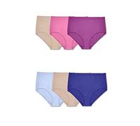 Fruit of the Loom Women's Assorted Beyondsoft Panties, Underwear, Plus Size Brief-Cotton Blend-6 Pack, XXX-Large (Pack of 6)