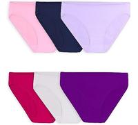 Fruit of the Loom Women's Underwear with 360° Stretch (Regular & Plus Size), Bikini - Microfiber - 6 Pack, 6