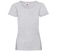 (M, Heather Grey) Fruit Of The Loom Ladies/Womens Lady-Fit Valueweight Short Sleeve T-Shirt